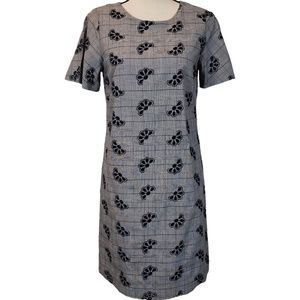 ANN TAYLOR Women’s Dress Eyelet Flared Sleeve Plaid Shift Size 4 Like New